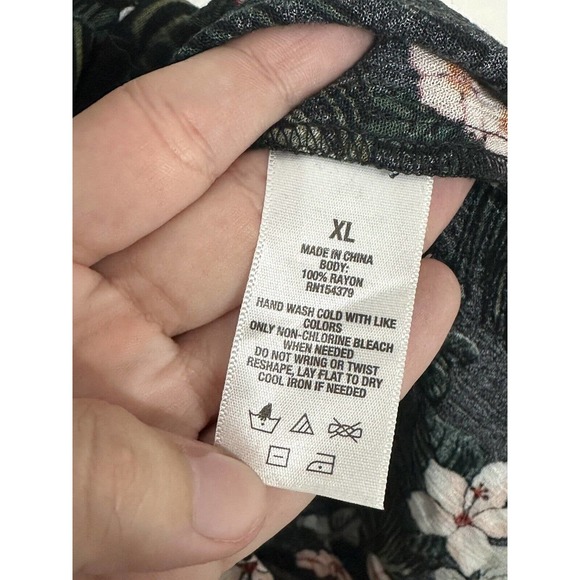 aeropostale womens Floral Black Tropical Halter Ruffle Romper Size XL NWT - Picture 3 of 7